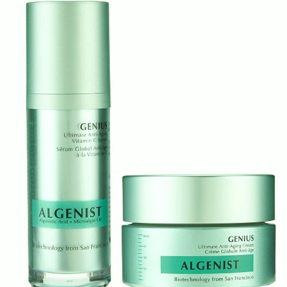 Algenist Genius Ultimate Anti-aging Vitamin C Serum 1 oz + Genius Cream 0.5 oz