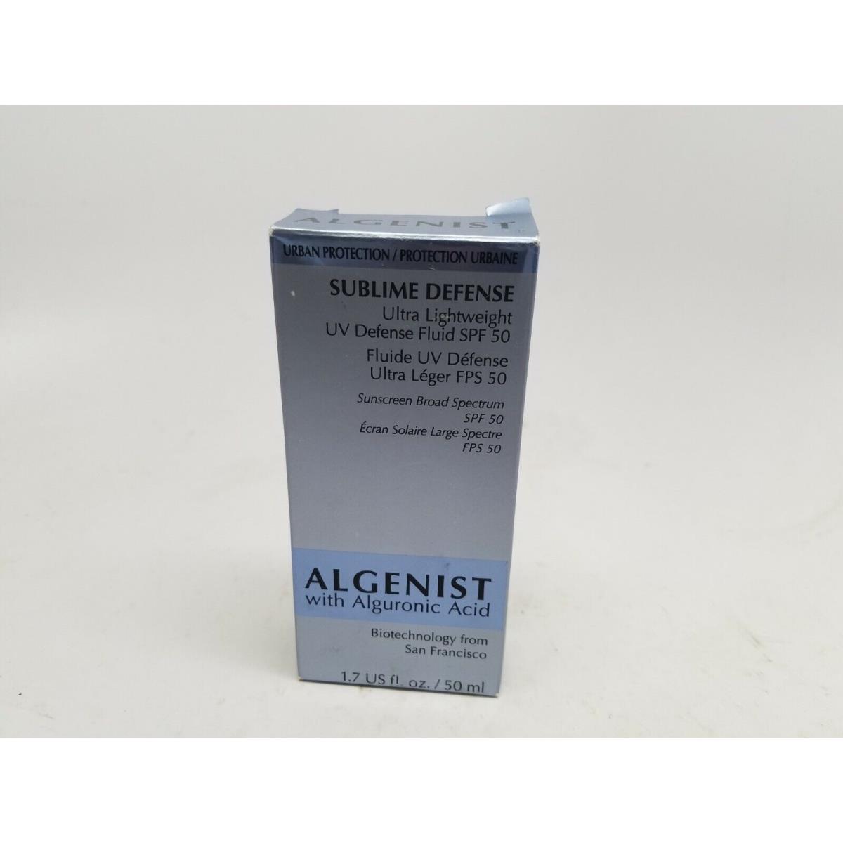 Algenist Sublime UV Defense Fluid Spf 50 50ml Box Damage