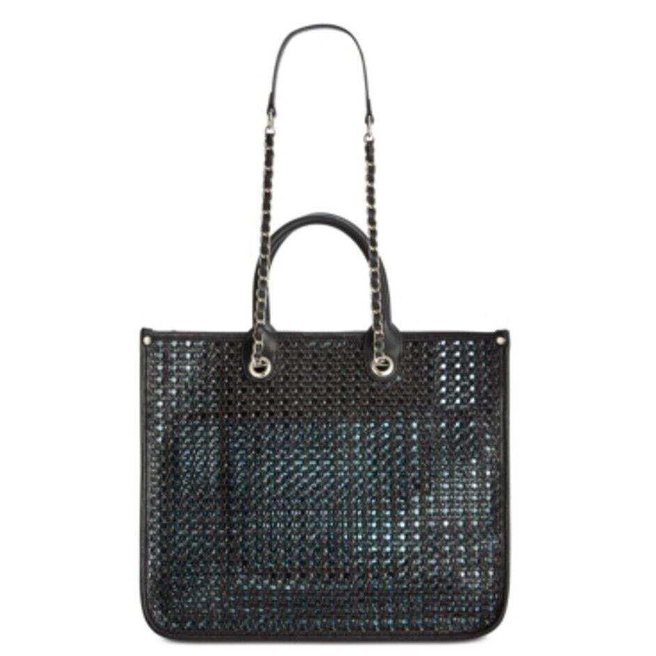 Steve Madden Bstacy Tote Black Silver