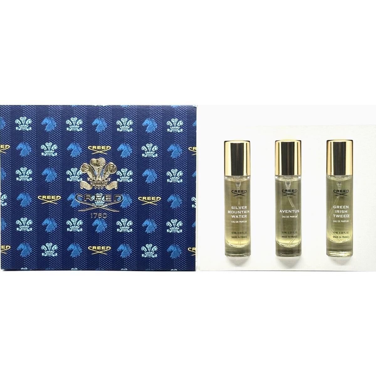 Creed Collection 3 Pcs Gift Set For Men Eau DE Parfum 0.33 Oz x 3 Pcs Each