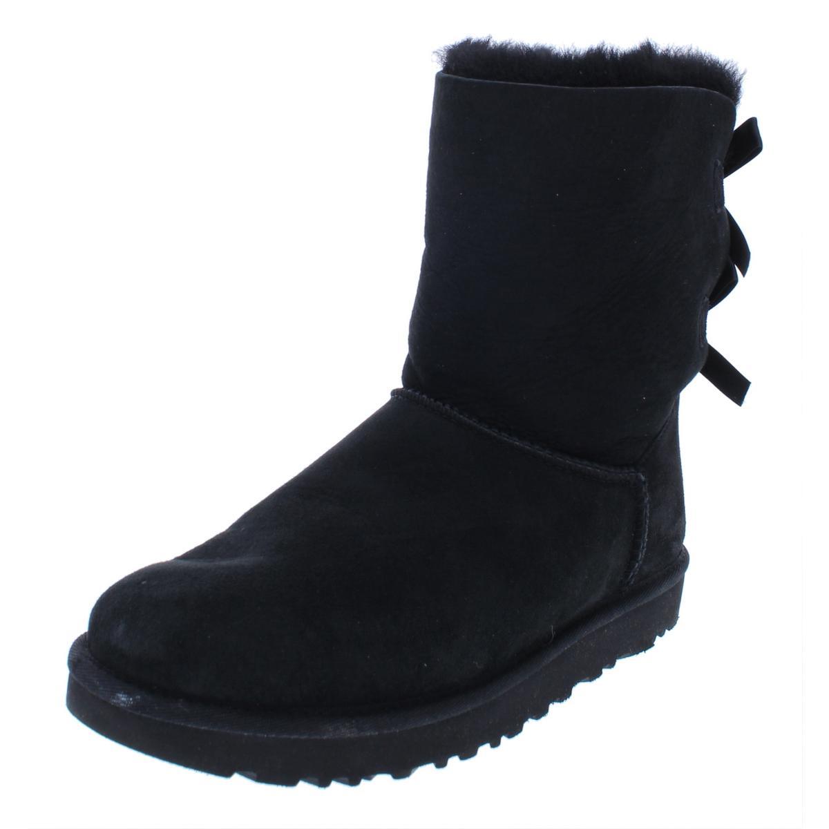 Ugg Womens Bailey Bow II Suede Shearling Winter Boots Shoes Bhfo 4298 Black