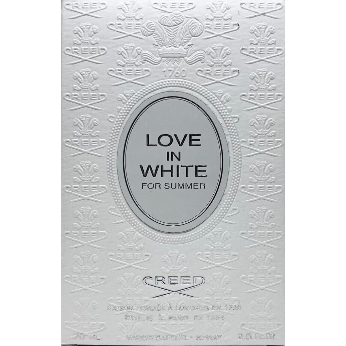 Creed Love IN White For Summer Eau DE Parfum Spray For Women 2.5 Oz / 75 ml