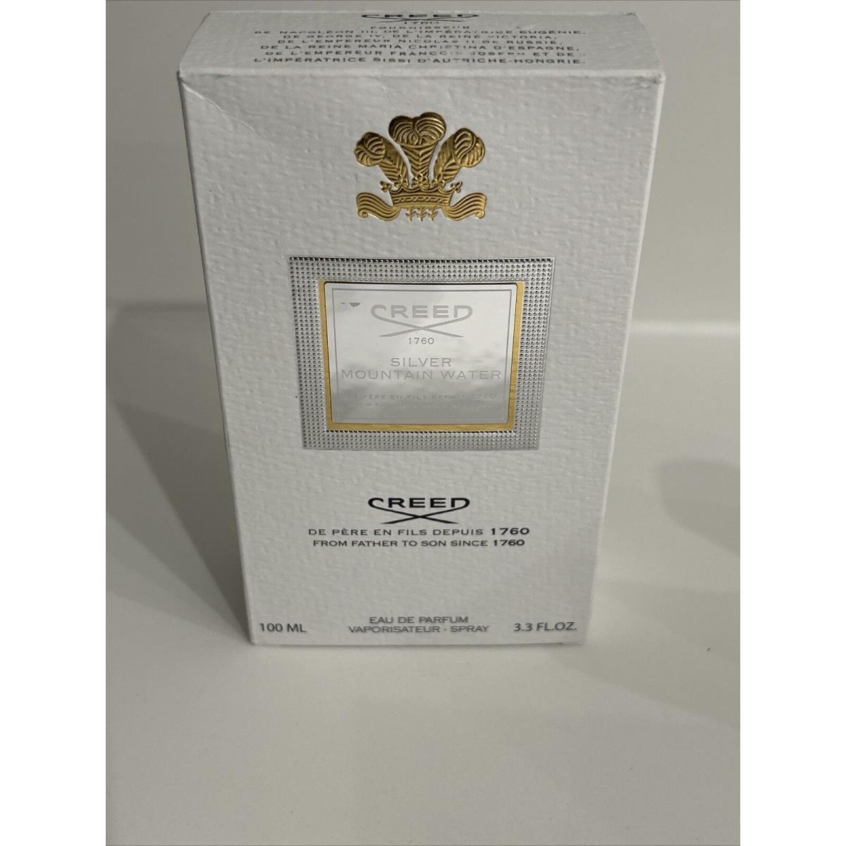 Creed Silver Mountain Water 100ml / 3.3oz Unsealed