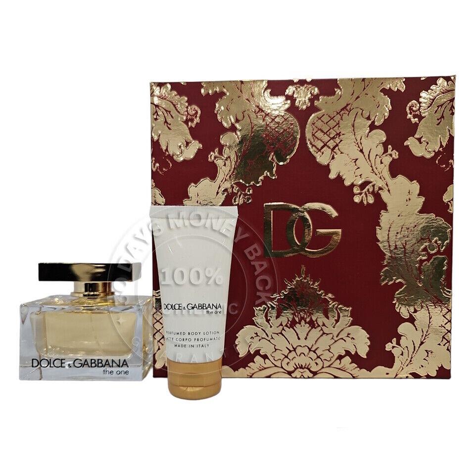 Dolce Gabbana The One 2 Pc Women Gift Set 2.5 oz Edp 1.7 oz Body Lotion