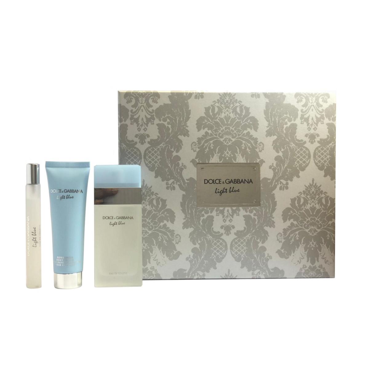 Dolce Gabbana Light Blue Eau De Toilette 3 PC Women`s Set