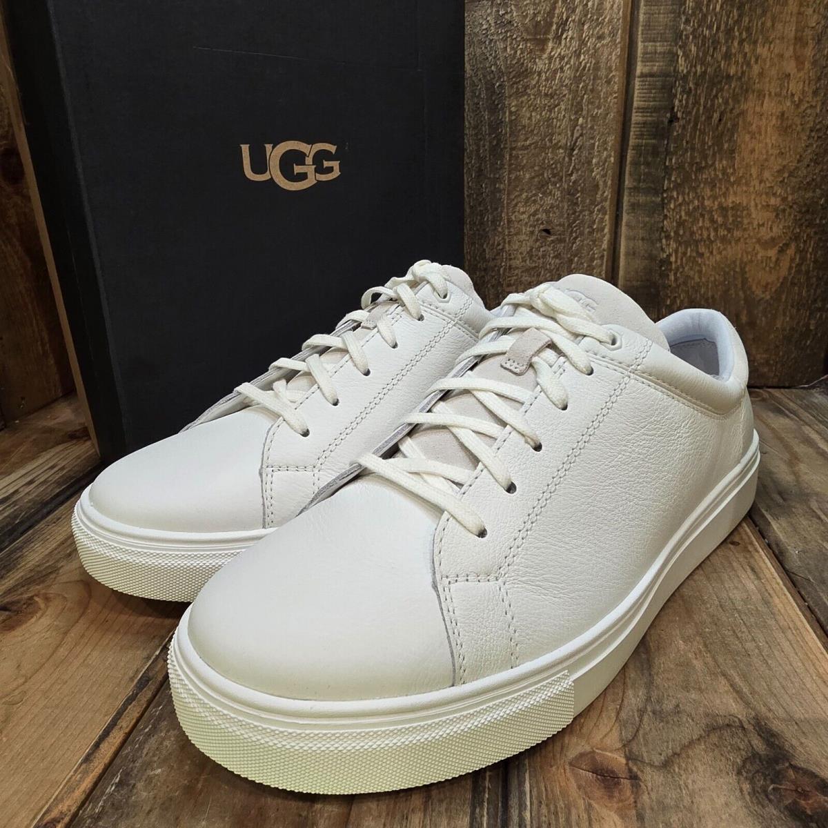 Mens US 13 Ugg Baysider Low Weather Sneaker White Leather Shoe