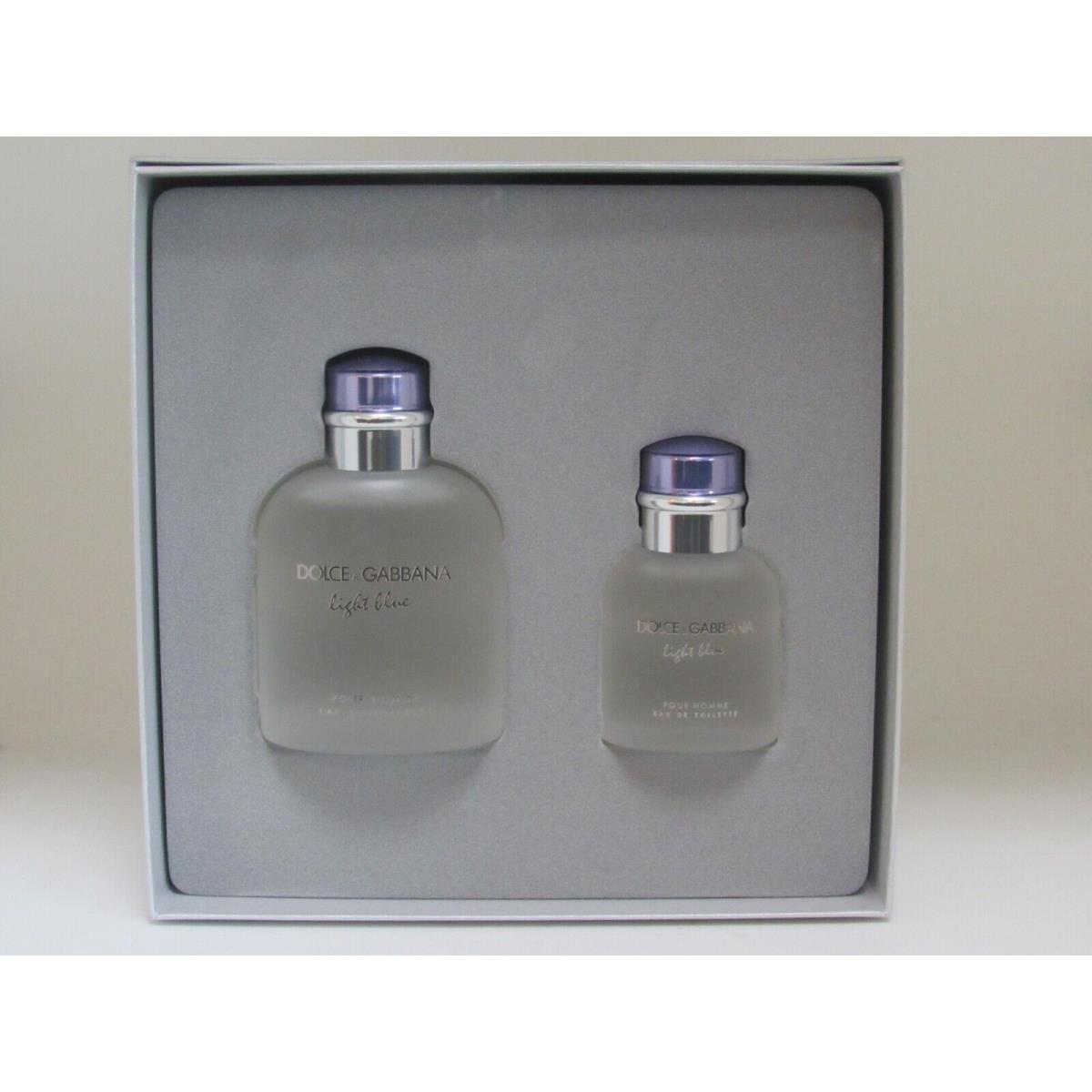 Dolce Gabbana Light Blue 4.2 oz Edt Spray+ 1.3 Edt Mens Gift Set