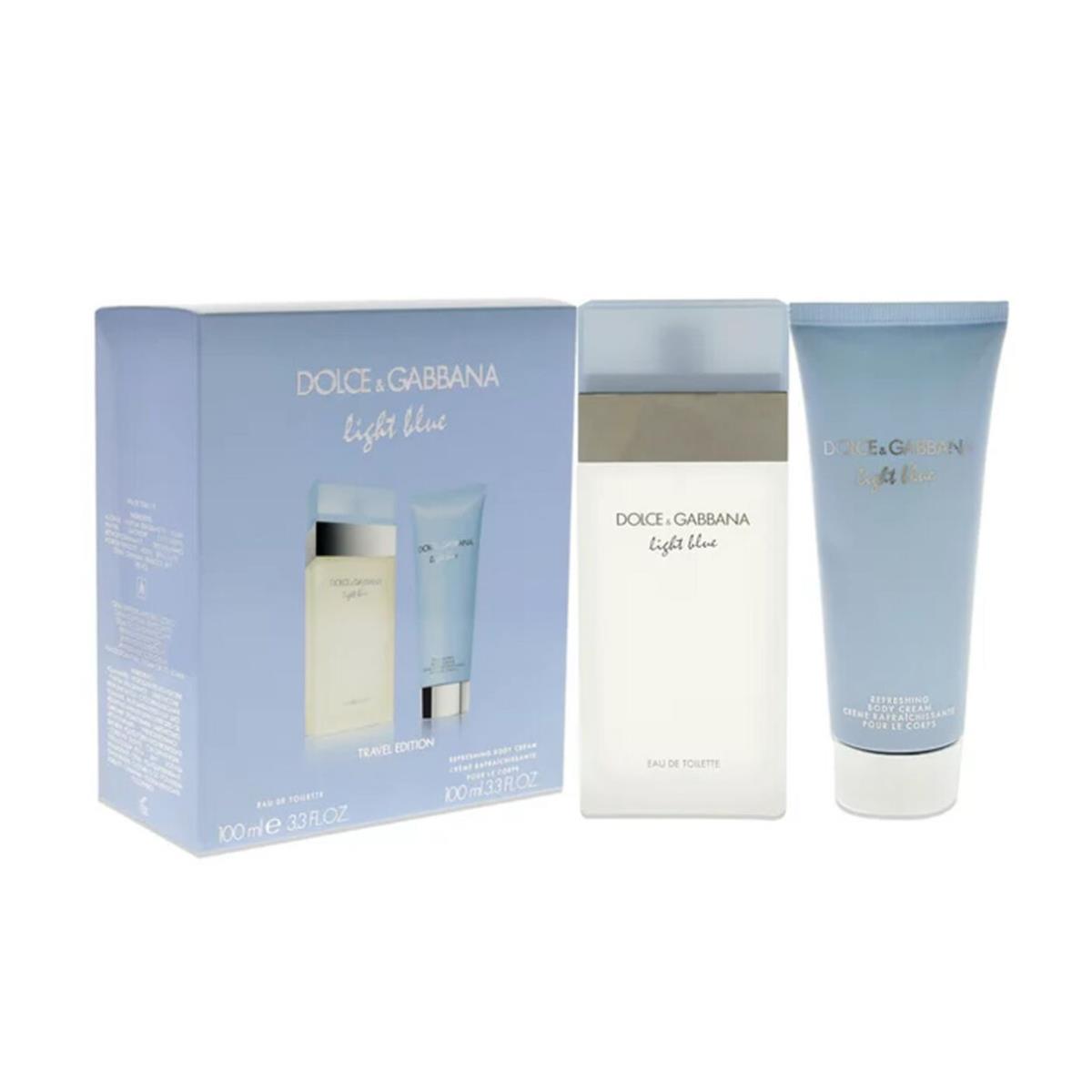 Light Blue by Dolce Gabbana Edt For Spray Women 3.3oz 2pc Gift Box