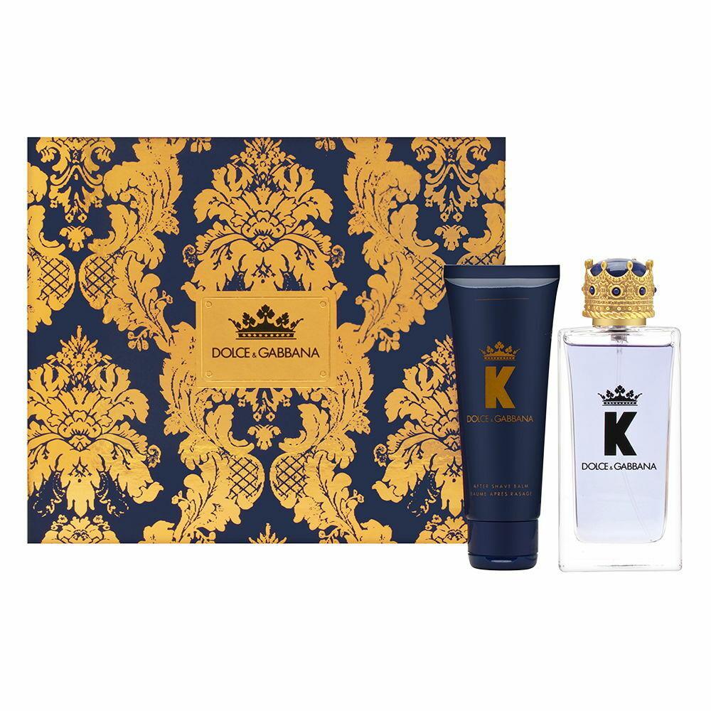 Dolce Gabbana K For Men 2 PC Set 3.3 oz Eau de Toilette Spray + 2.5 oz AS Balm