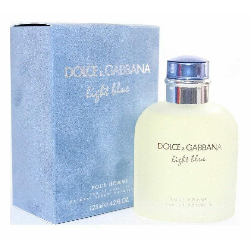 D G Light Blue By Dolce Gabbana Men 4.2 oz 125 ml Eau De Toilette Spray