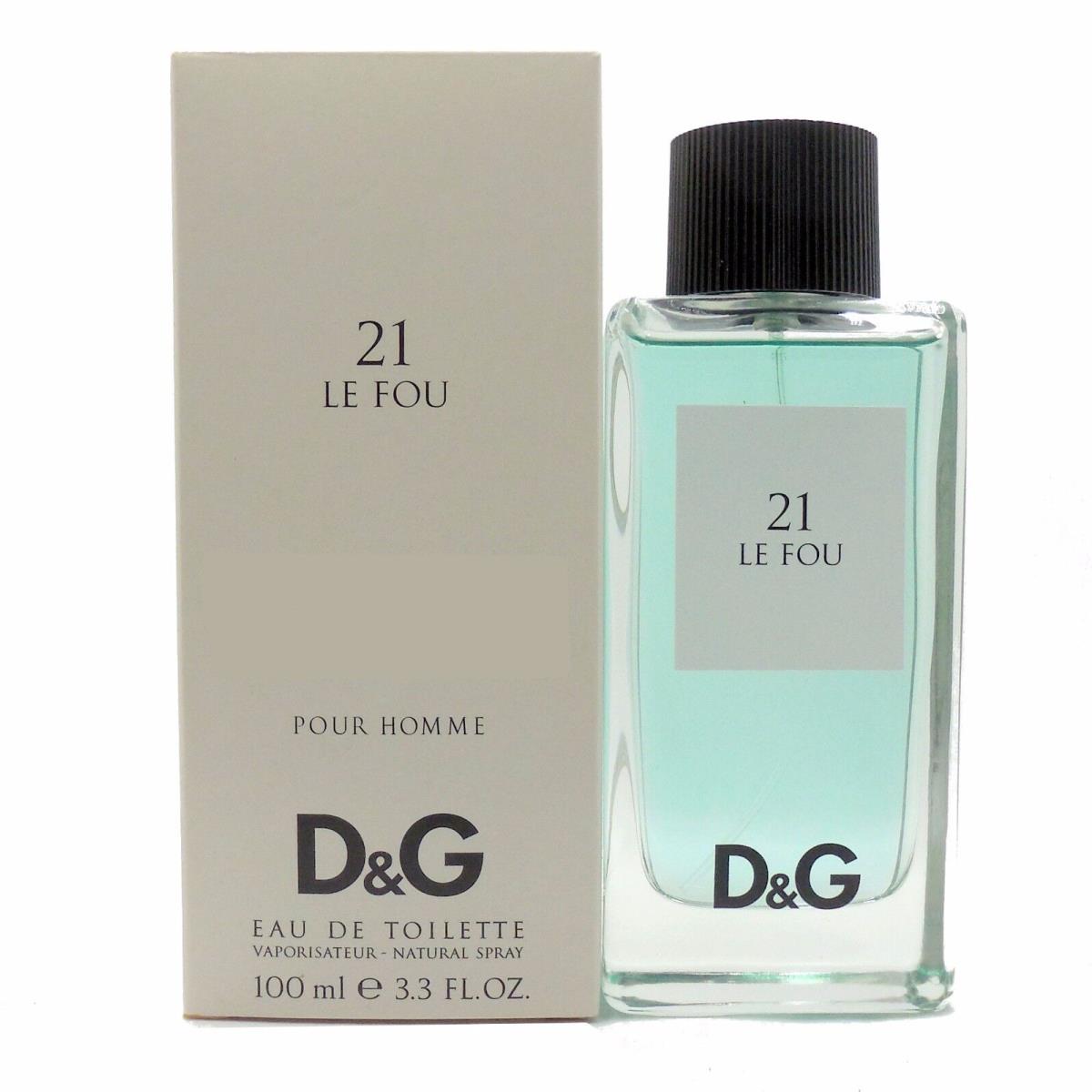 Dolce Gabbana 21 LE Fou BY D G Pour Homme Eau DE Toilette Spray 100 ML / 3.3 Fl.oz. T