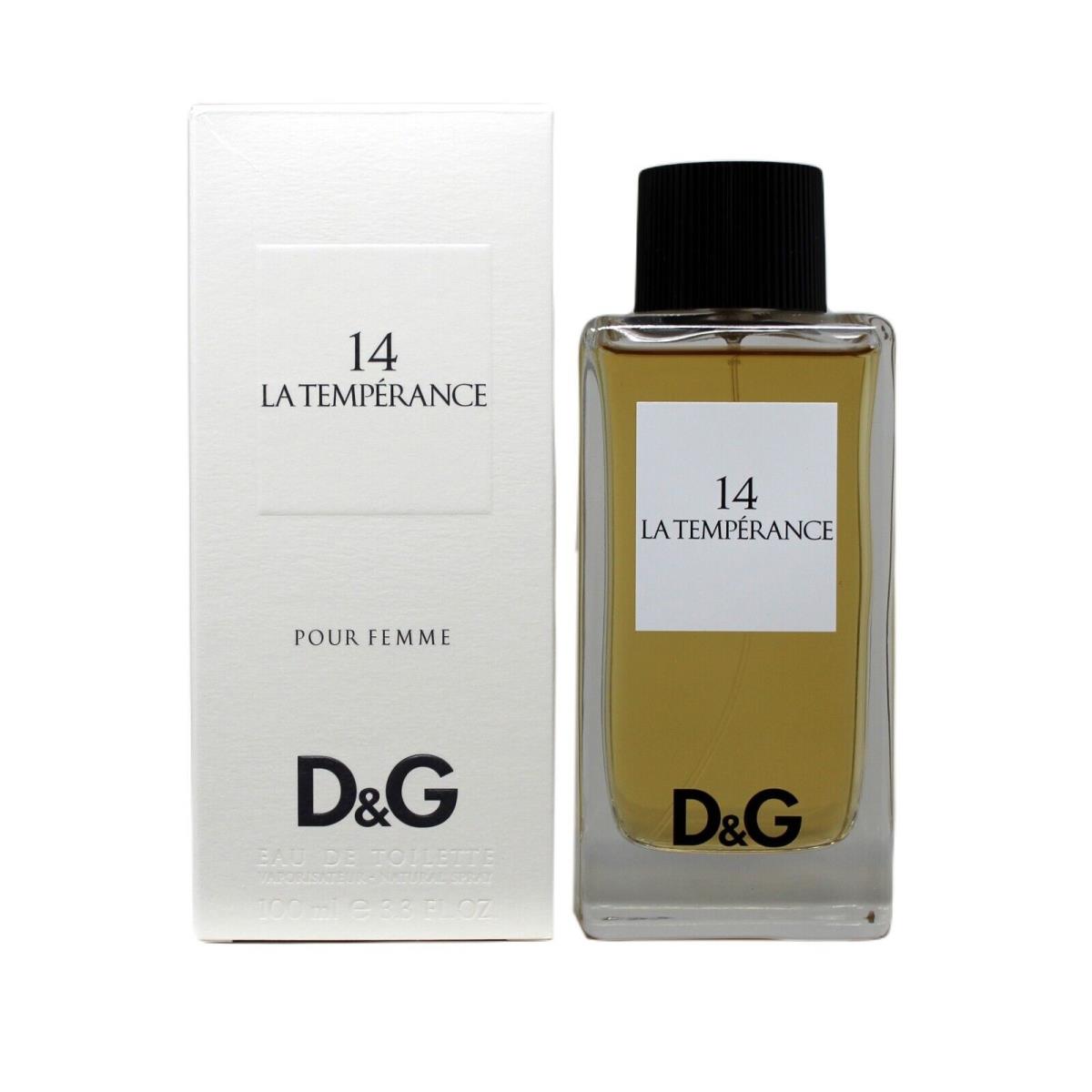 Dolce Gabbana 14 LA Temperance P/f Eau DE Toilette Spray 100 ML/3.3 Fl.oz