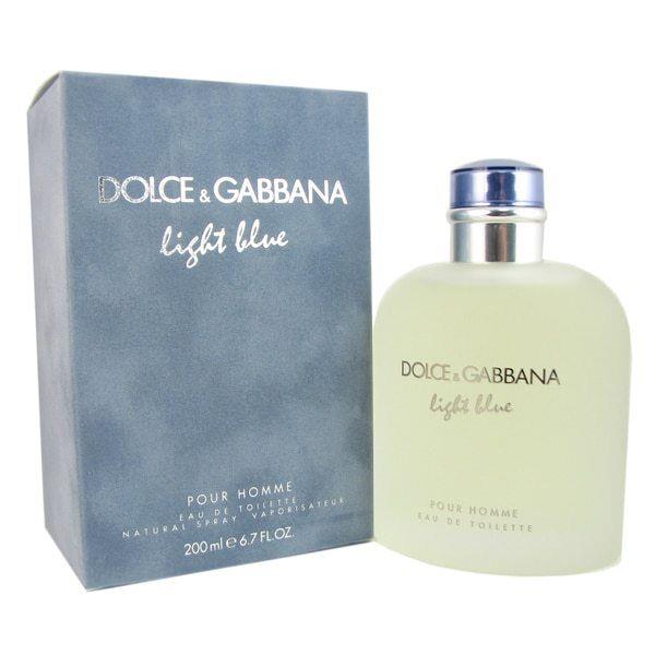 D G Light Blue Dolce Gabbana Men 6.7 oz 200 ml Eau De Toilette Spray Box