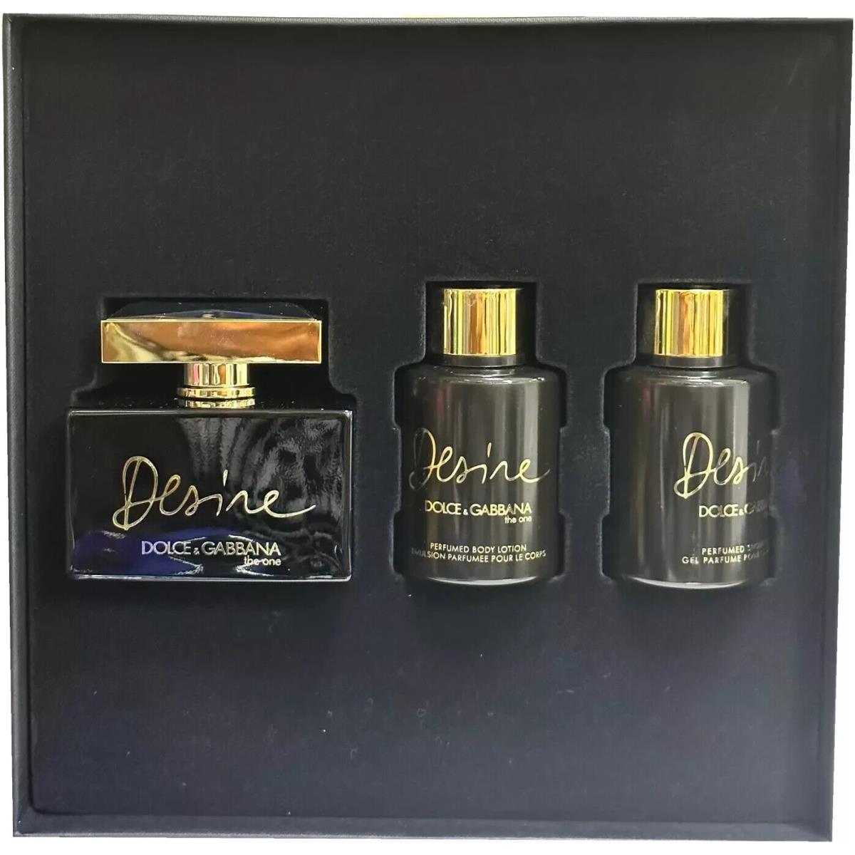 Desire Dolce Gabbana 3 Pc Set 2.5 oz Edp 3.3 oz Lotion Gel