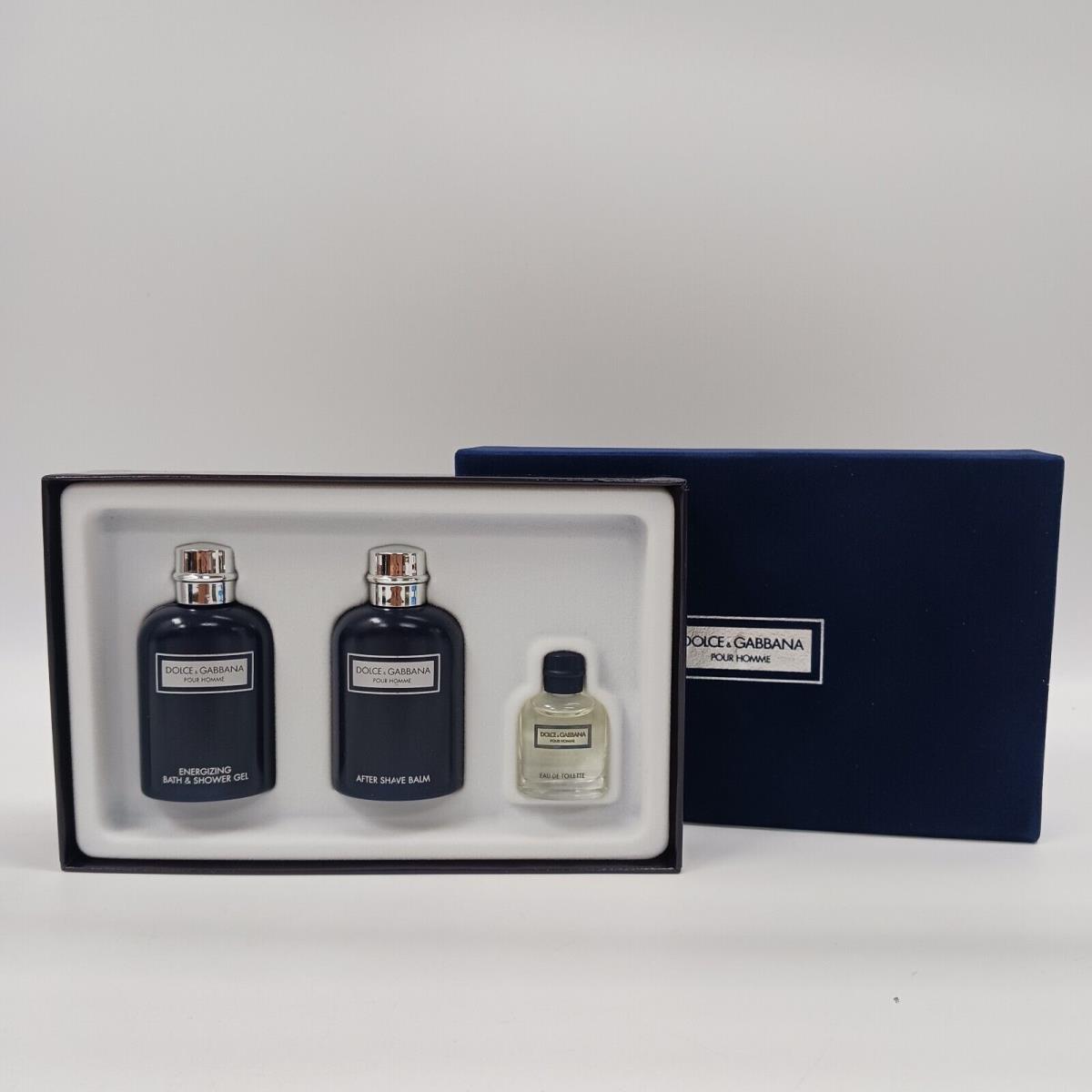 Dolce Gabbana Pour Homme 3 PC Set-mini Gel Balm Eau De Toilette