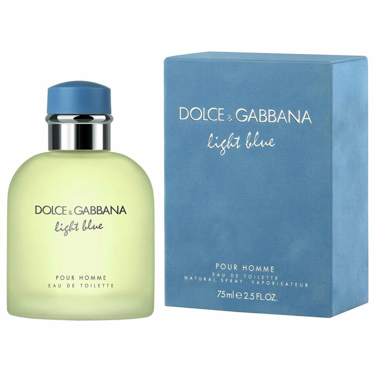 Light Blue Dolce and Gabbana Pour Homme 2.5 oz Eau de Toilette Men`s Cologne