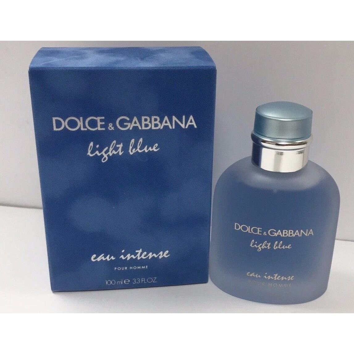 Light Blue Eau Intense by Dolce Gabbana D G 3.3 / 3.4 Oz Edp Cologne For Men