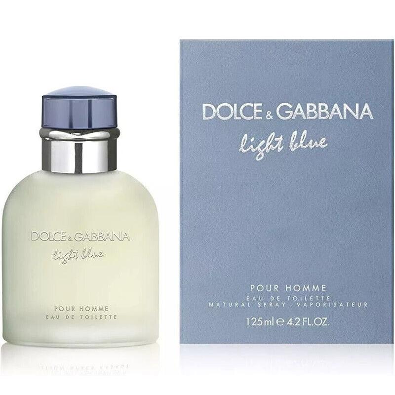 D G Light Blue By Dolce Gabbana Men 4.2 oz 125 ml Eau De Toilette Spray