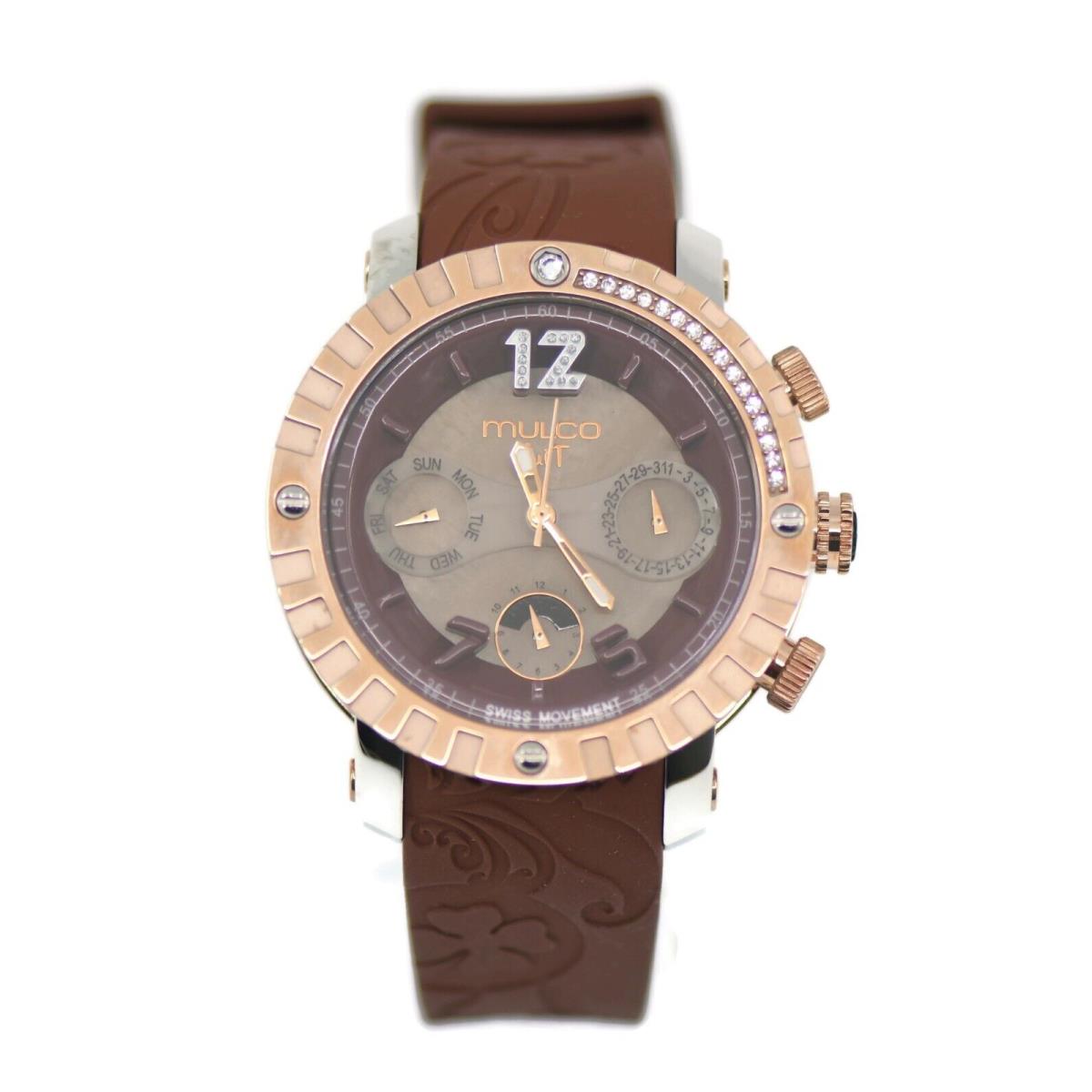 Mulco Nuit Two Tone Stainless Steel Watch MW51622033 - Dial: Brown, Band: Brown