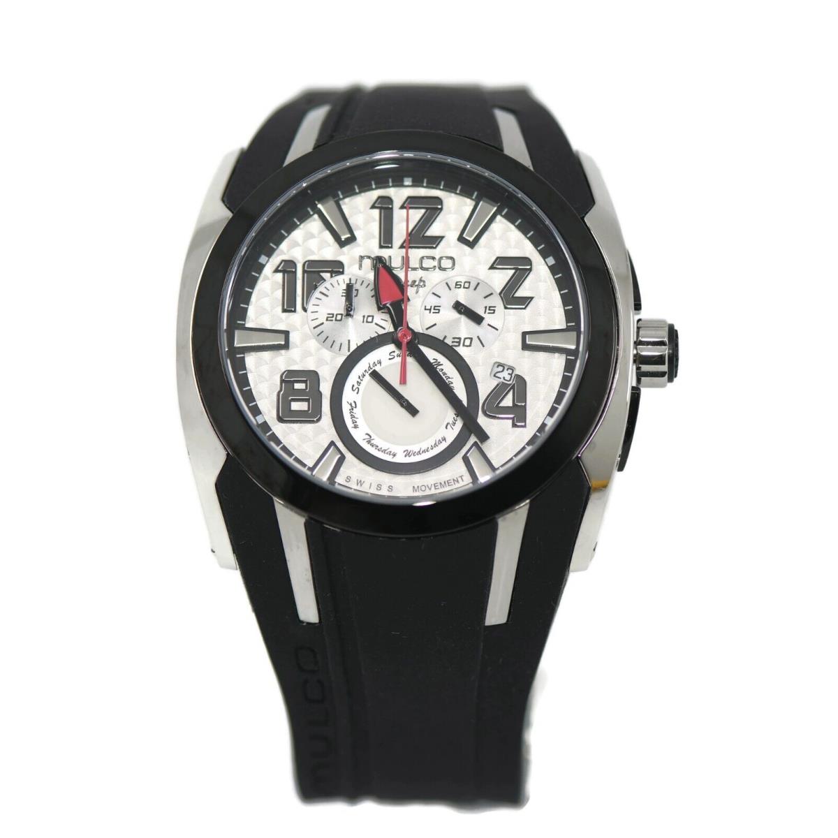 Mulco Deep Stainless Steel Watch MW117186021 - Dial: White, Band: Black