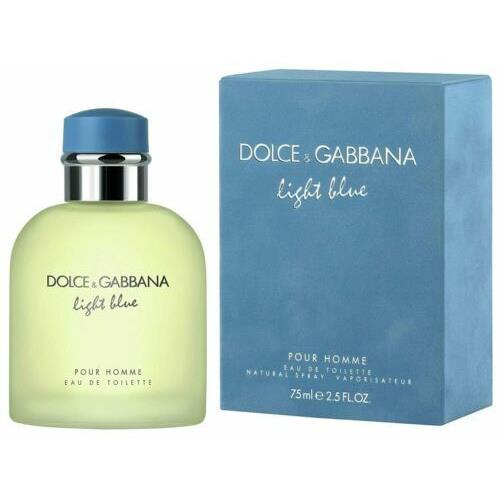 D G Light Blue By Dolce Gabbana For Men Eau De Toilette Spray 2.5 Fl Oz