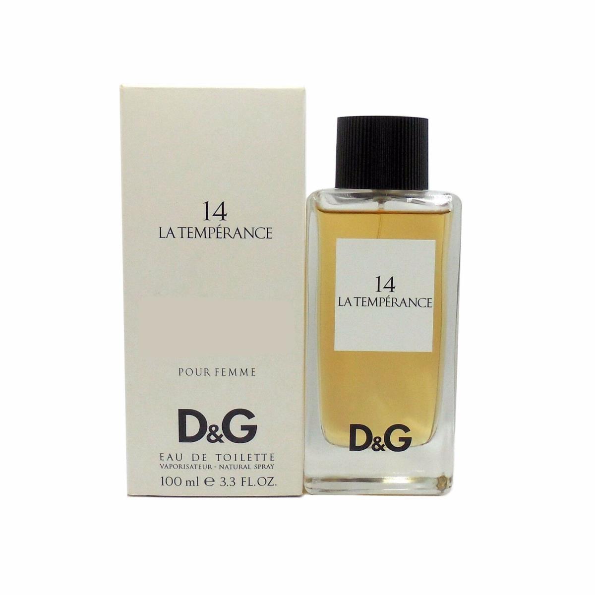 14 LA Temperance BY Dolce and Gabbana Pour Femme Eau DE Toilette Spray 100 ML T