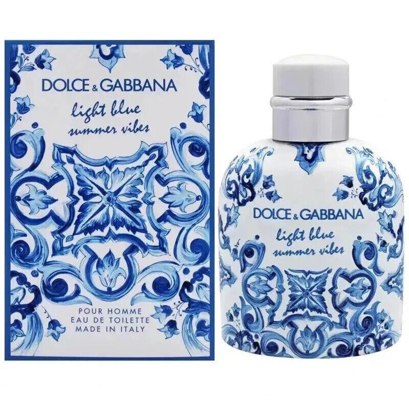 Dolce Gabbana Light Blue Summer Vibes Men 4.2 oz 125 ml Eau De Toilette Spray