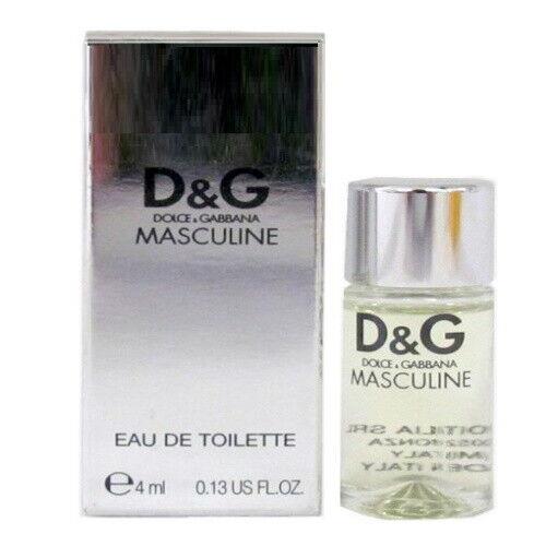 Masculine by Dolce Gabbana 0.13 oz Edt Mini Cologne For Men Rare