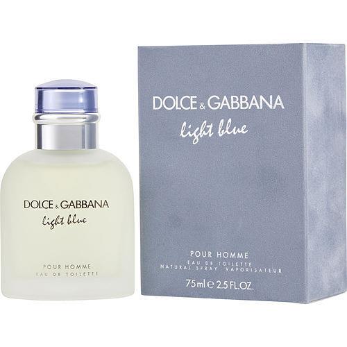 Dolce Gabbana Light Blue For Men Eau de Toilette Spray 2.5 Fl Oz