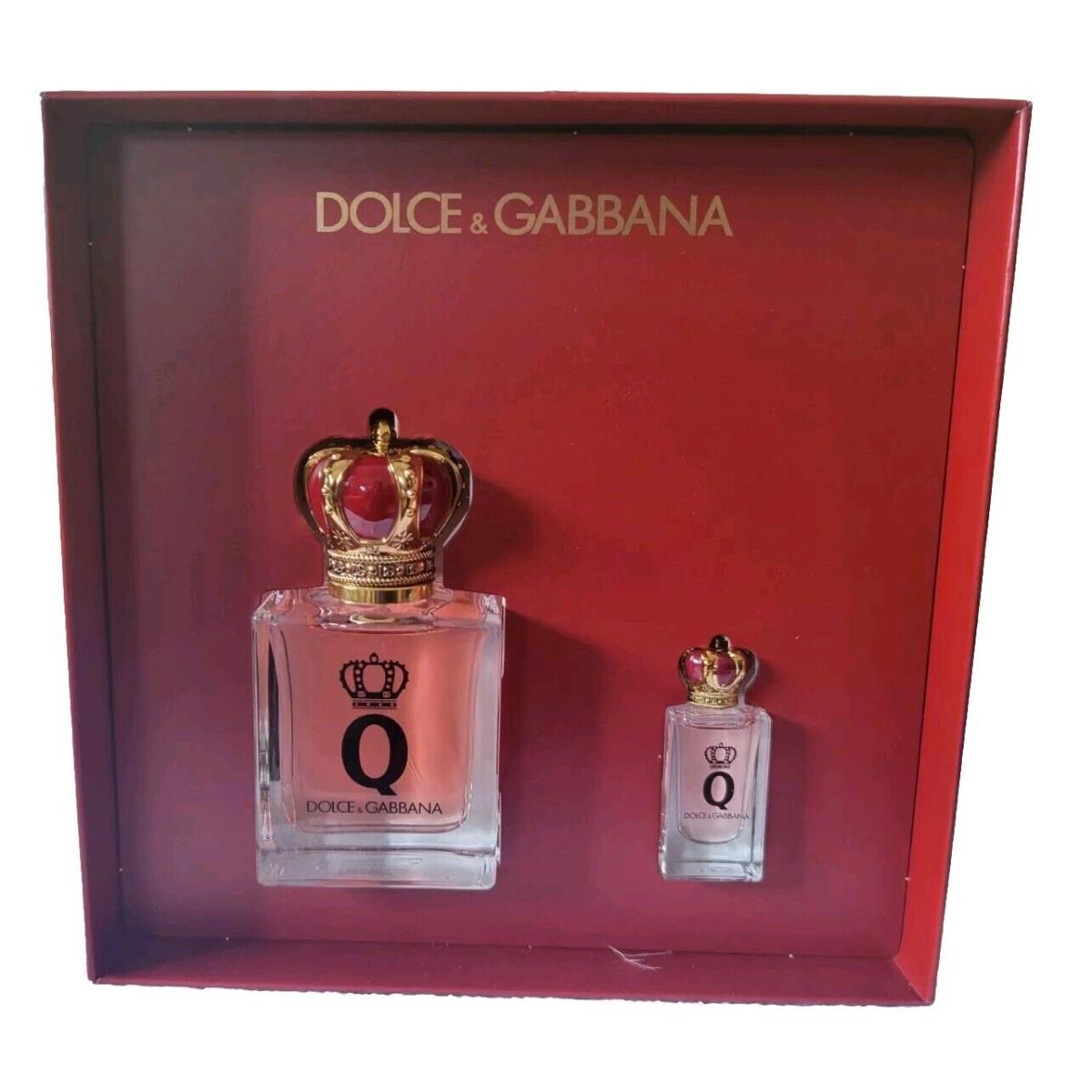 Q by Dolce Gabbana Eau De Parfum Queen For Women Gift Set 1.7oz Mini