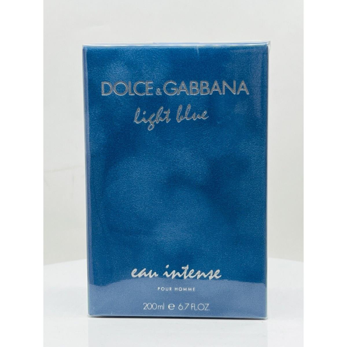 Dolce Gabbana Light Blue Eau Intense Pour Homme For Men 6.7oz / 200ml