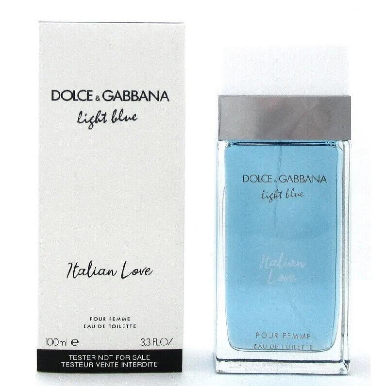 Light Blue Italian Love By Dolce Gabbana Tester 3.3 Oz. Eau de Toilette Women