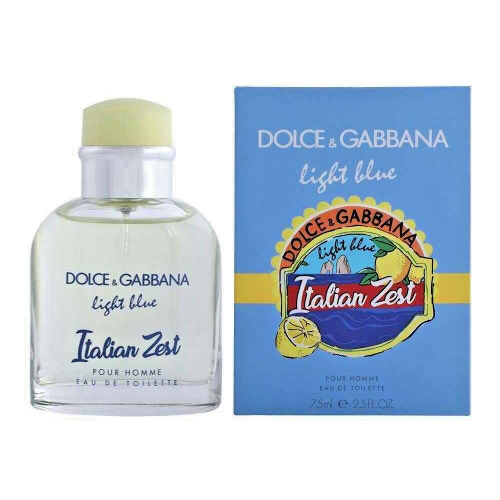 Dolce Gabbana Light Blue Italian Zest Pour Homme 75ml / 2.5 oz Edt Spray Rare