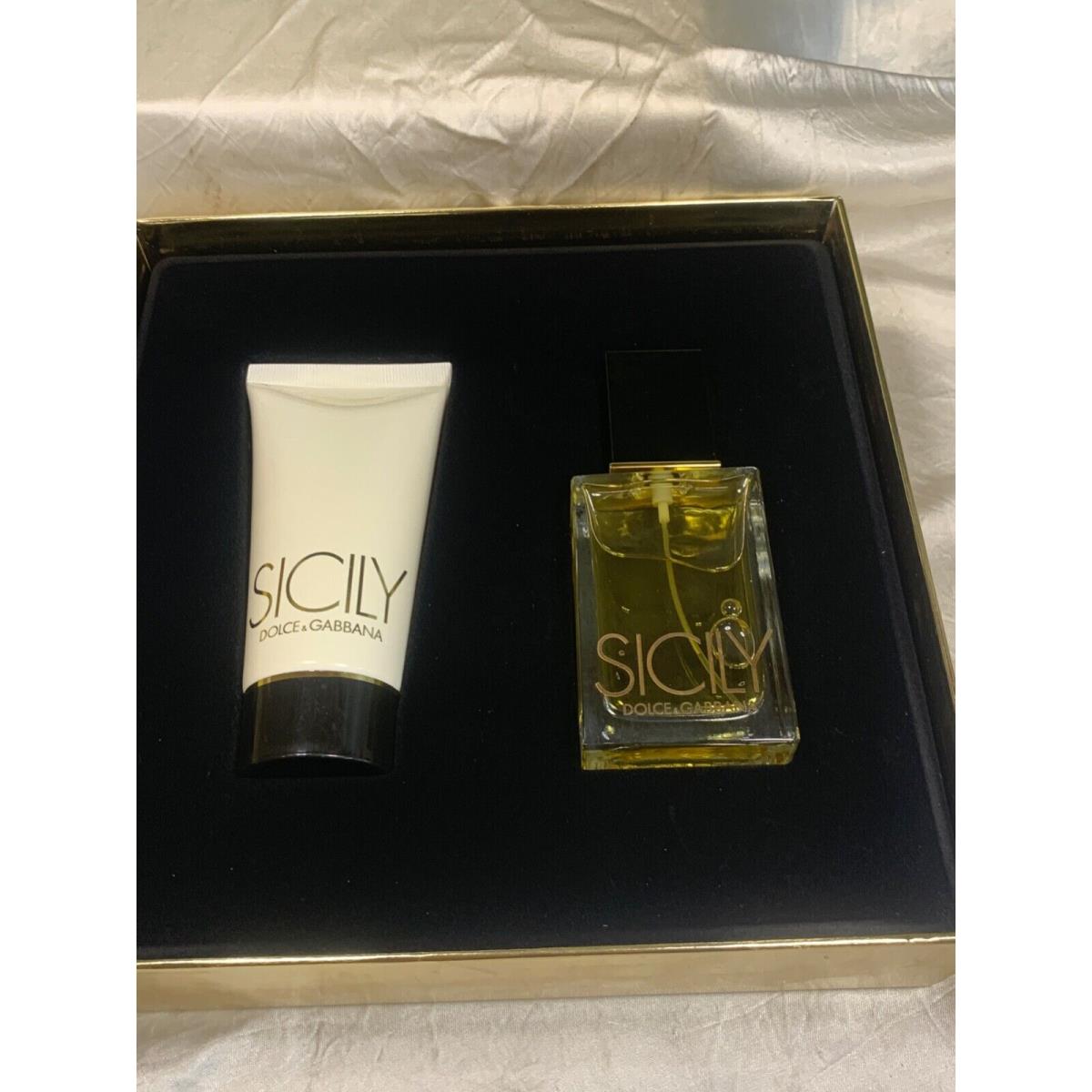 Sicily BY Dolce Gabbana 50ML Edp Spray/ 75ML Body Lotion Gift Set