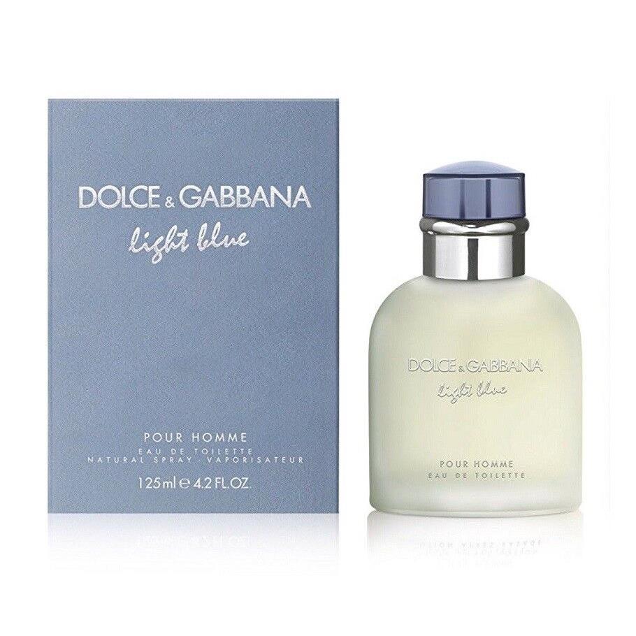 D G Light Blue Dolce Gabbana Men 4.2 oz 125 ml Eau De Toilette Spray Box