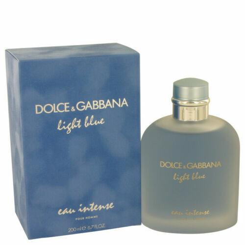 D G Light Blue Intense Dolce Gabbana Men 6.7 oz 200 ml Eau De Parfum Spray