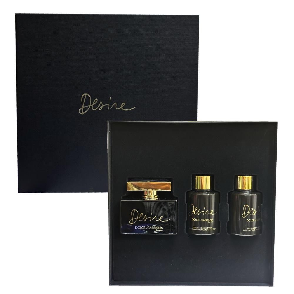 Desire by Dolce Gabbana 3 Pc Set: 2.5 oz Edp 3.3 oz Lotion Gel