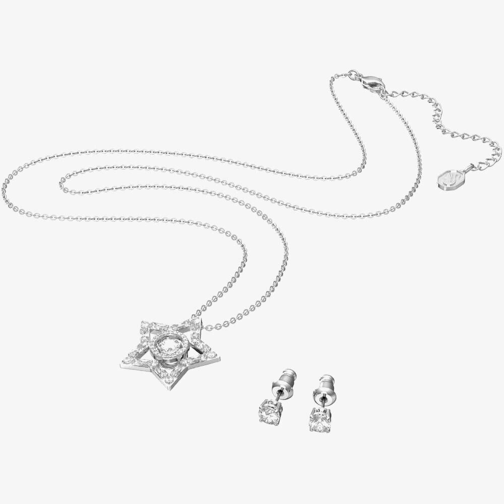 Swarovski Stella Set Mixed Cuts Star White Rhodium plated-5622729 Set