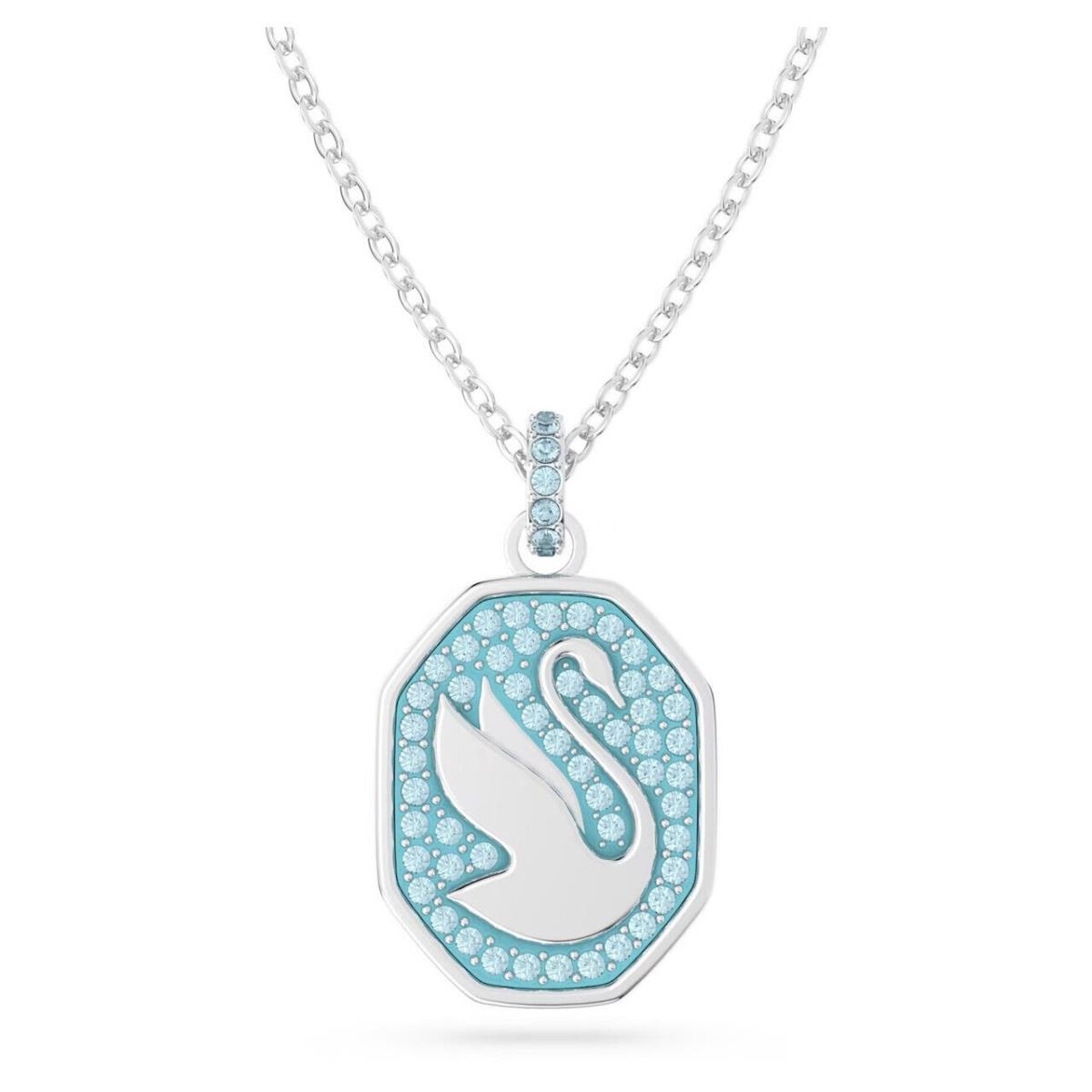 Swarovski Signum Pendant Swan Blue Rhodium Plated -5628546