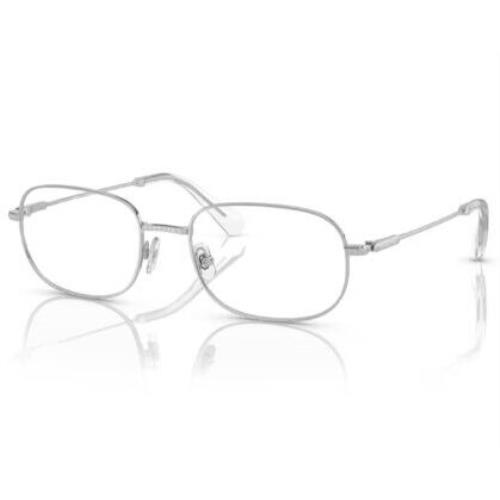 Swarovski SK1005 4001 Eyeglasses Women`s Silver Full Rim Rectangle Shape 54mm