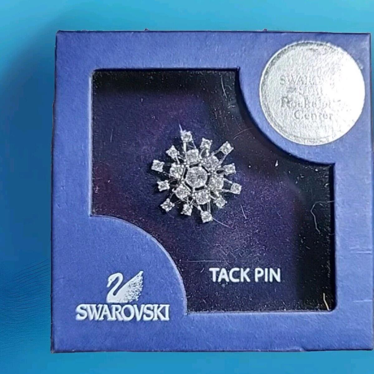 Swarovski Jewelry Christmas Tack Pin Snow Star