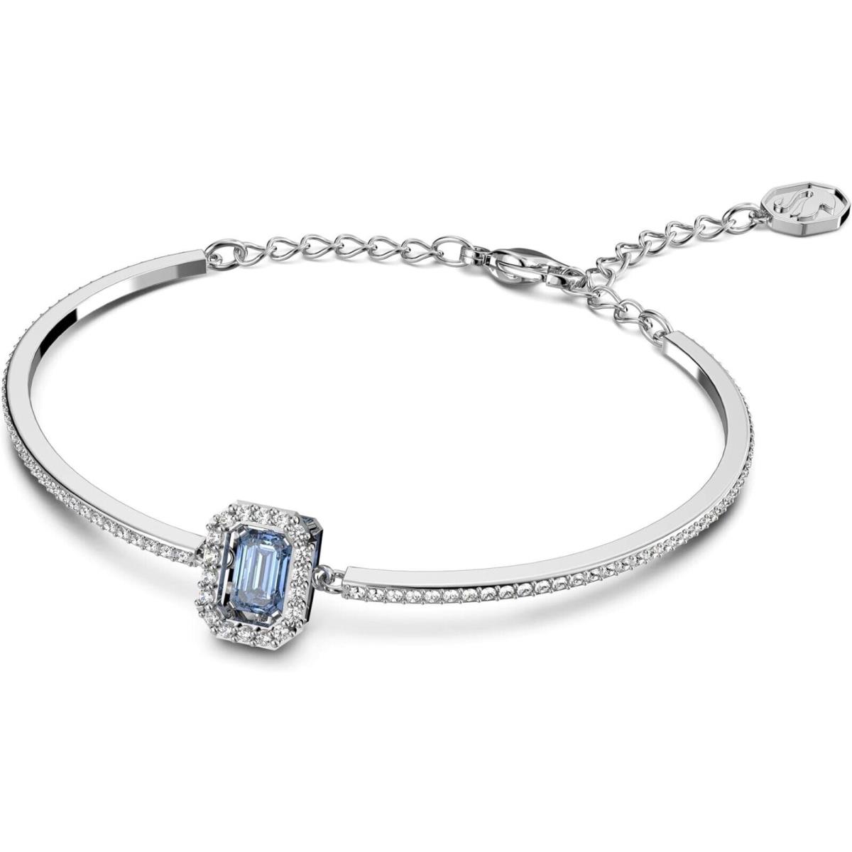 Swarovski Una Bangle Octagon Cut Pav Blue Rhodium plated-5620556