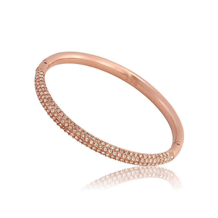 Swarovski Rose Gold-tone Stone Mini Bangle - Small