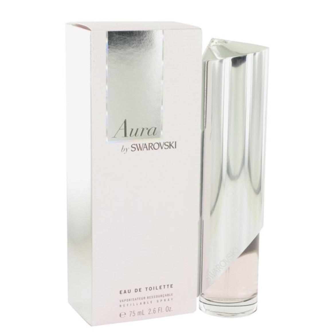 Aura by Swarovski Eau De Toilette Edt Refillable Spray 2.6 oz/75ml Box