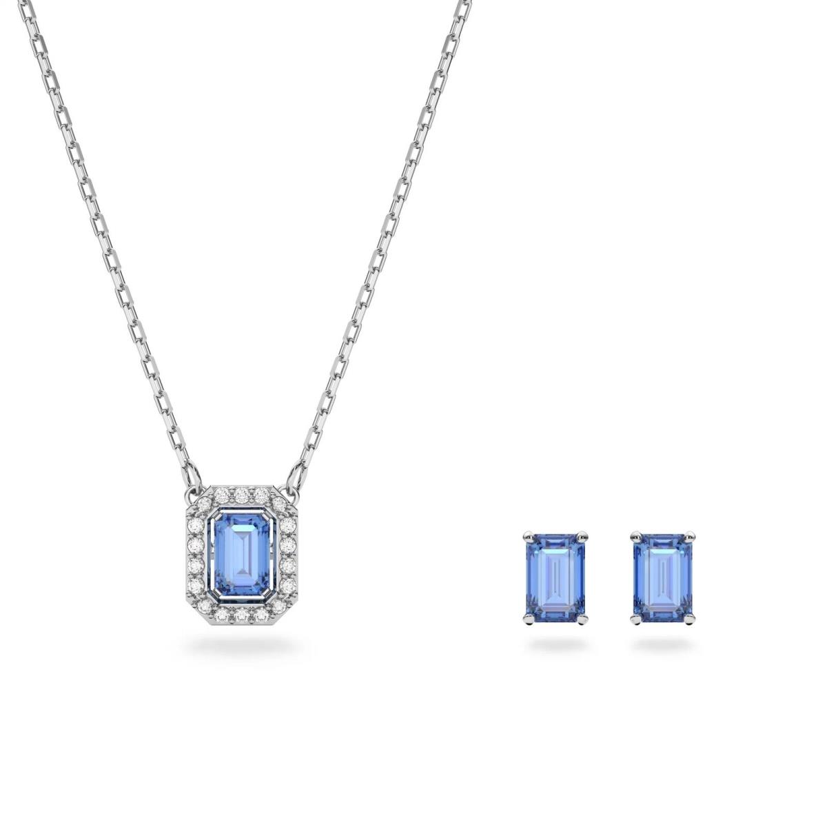 Swarovski Millenia 5641171 Blue Zirconia Earrings Necklace Set