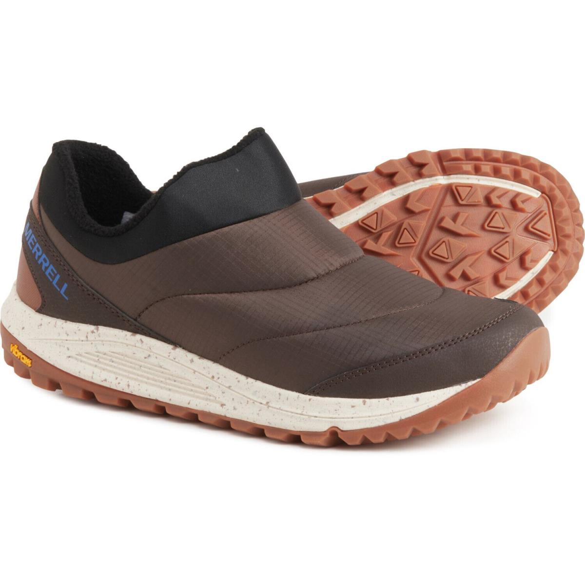 Merrell Men`s Nova Sneaker Moc US 14 M Bracken Nylon Slip-on Shoes - Brown