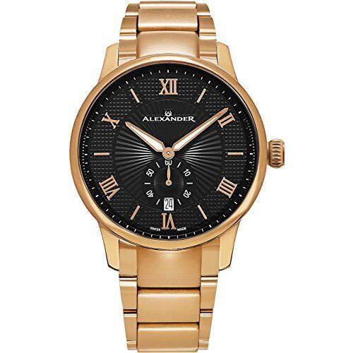 Alexander Statesman Regalia 42mm Rose Gold Plated SS Swiss Made Watch A102B-05