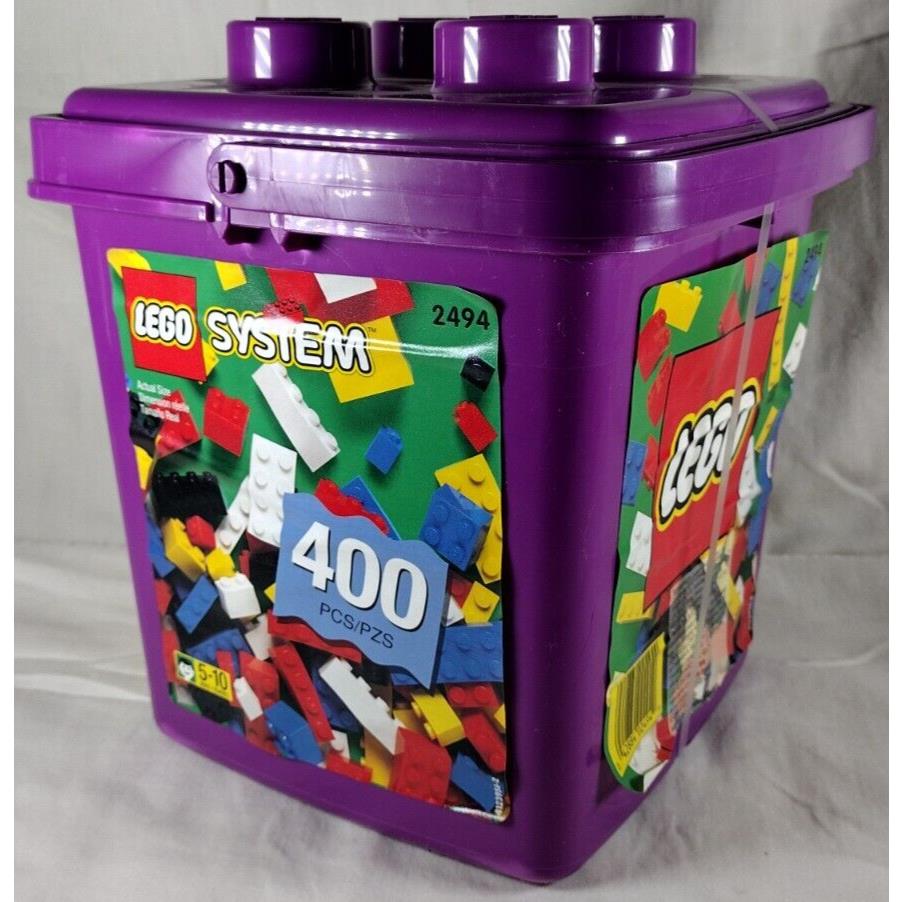 Vintage Lego Basic: Purple Bucket Set 2494 400 Pieces