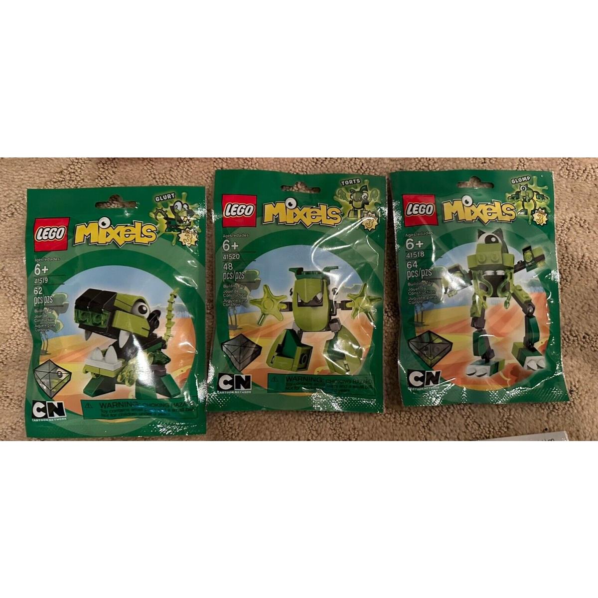 Lego Mixels Series 3 41518 Glomp 41519 Glurt 41520 Torts