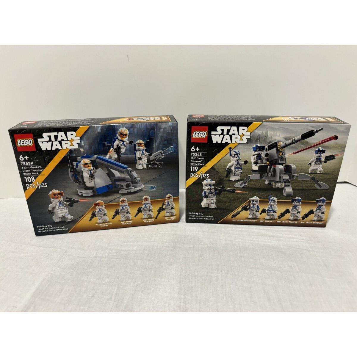 2 Lego Star Wars Battle Packs: 332nd Ahsoka`s Trooper 75359 501st 75345